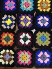 Lot Of 72 Granny Squares For Crochet Afghan  Scarf  Pillows  Bags And More 