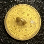 Ex Rare Antique French Snail Brass Button  Ca   1880s 1890s Backmarked   