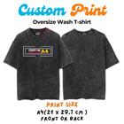 Personalized Custom Vintage Graphic T-shirt Your Design Prnt Size  21cmx29 7cm