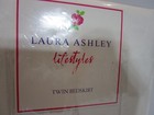 Laura Ashley Twin Bed Skirt White With Pastel Embroidery New 