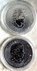 2014 Canada Falcon   2015 Red Tailed Hawk In Capsules - 9999 Silver - Milk Spots