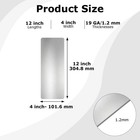 6 Pcs 18 Gauge Cold Rolled Steel Plates 12x4 Inch Sheet Metal Crafting Blanks