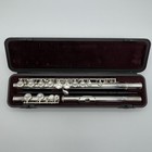 Yamaha Yfl-221 Student Flute Nickel Silver Plated Used With Hard Case From Japan
