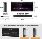 36  Electric Fireplace Insert Recessed And Wall Mounted  750 1500w Ultra-thin El