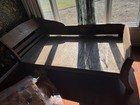Antique Brown Wood Daybed Bench W  Backrest Indoor 73x42x20 In Used