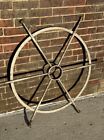 41  Dia Vintage Ship Wheel  Cast Iron 19 Lbs   Nautical  Maritime Decor  Repurp 