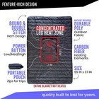 Portable Electric Blanket Heating Pad Blanket Heated Throw Cordless Usb Fleece