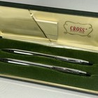Vintage Cross Century Chrome Pen   Pencil Set In Green Box   Papers  read  1982