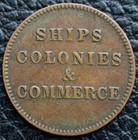 1835 Prince Edward Island - Half Penny Copper Token - Ships Colonies   Commerce