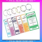  reusable  Waterproof Pvc Luggage Tag etag Holders  fits All Major Cruise Lines 