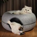 Cat Cave Extra Large Cat Tunnel Bed Indoor Cats cat Donut 24x24x11   With 3 Toys