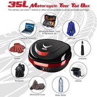 Ahr 35l Universal Motorcycle Tour Tail Box Scooter Trunk Storage Lock Top Case
