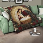 Nativity Scene Quilt Blanket Christian Christmas Baby Jesus Mary Joseph Gift