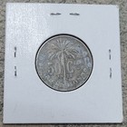 Belgian Congo   Fifty  50  Centimes Coin 1922  king Albert I   French Text 