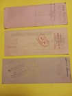 3 Vintage Checks - 1912  1896  1947 - Bundle  11