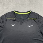 Nike Rafa Nadal Shirt Mens Xl Challenger Tennis Black Dri Fit Athletic