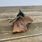 John Perry Orca Killer Whale Art Sculpture On Burl Wood Base Marine Collectible