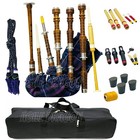 Great Highland Bagpipes Full Size Natural Rosewood With Chanter Tutor Book   Bag