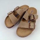 Birkenstock Arizona Sandals Taupe Suede Soft Footbed Unisex Women Men