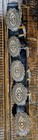 Vintage Native Navajo Belt With Sterling Silver Conches Stamped With Makers Mark