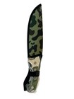12  Bowie Survival Knife Tactical Fixed Blade Camo Handle Sawback W Sheath