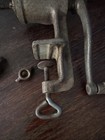 Universal  1 Vintage Cast Iron Manual Table Top Meat Grinder With Three  3  Blad