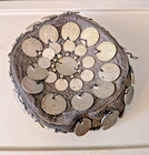 Vtg Middle Eastern Kulchi Cap W coins Turk Afghanistan Vg Condition Free Ship