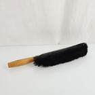 Vintage Antique Hand Brush   58124 Wood Wooden Metal Horsehair 13  Dust Crumbs