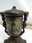 Antique 1862 Pat Cast Iron Match Safe Holder Acorn Cup Fireplace Parlor Stove