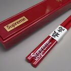 Supreme Chopsticks Decor Red Accessories Box Logo Dinewear Kitchen New Authentic