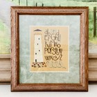 Lighthouse Alphabet Sampler Framed Cross-stitch Fiber Art Wall Decor Nautical