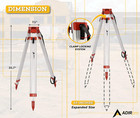Heavy Duty Laser Level Tripod 5 8 -11 Quick Clamp Aluminum