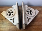 1800s Large Antique Wooden Pair Corbels Architectural Salvage Andrew Johnson