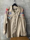 Men   s Vtg 80s-90s Boy Scouts Of America Button Up Shirt Size Xl Patches Ran 