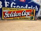 golden Age Beverage  Large Embossed Metal Advertising Sign  41 x 15   Nice