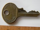 Vintage Master Lock Co  Walking Lion Logo Emblem Brass Padlock Key