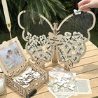 Wedding Guest Book Alternative  Wooden Butterfly Wedding Decor Guest Book With 5