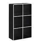 Kings Brand Furniture 6-cubed Bookcase Storage Organizer Bookshelf  Black
