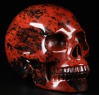 Huge 5 0  Mahogany Obsidian Carved Crystal Skull  Realistic  Crystal Healing
