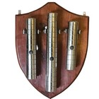 Antique J c  Deagan 3 Tone Wall Mount Military Dinner Call Bell Nickel Pl Chimes