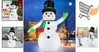 7 Ft Christmas Snowman Inflatable Outdoor Yard Decor With Led Lights