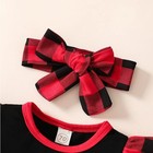 Infant Baby Girl Boy Christmas Jumpsuit Romper  Christmas Long Sleeve Plaid Chec