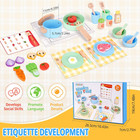 Wooden Play Food Kids Cooking Sets  Play Kitchen Accessories Pretend Play Toys F