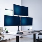 Vivo Telescoping Extra Tall Triple Ultrawide 27  To 38  Monitor Desk Mount
