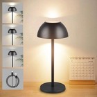 Cordless Table Lamp table Lights Battery Operated  Rechargeable Battery Black