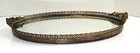 Vintage Stylebuilt Filigree Oval Vanity Mirror Tray Floral Mcm 14 5 X 9 5 8 