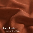 Terracotta Linen Curtains 84 Inch Length For Living Room 2 Panels  Rustic Boh   