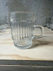 Vintage Ribbed Clear Glass Beer Mugs 0 5l Set