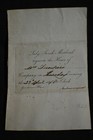 1823 Invitation From Lady Sarah Maitland Government House Canada