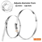 4  Inch Adjustable Duct Clamps Hose Clamp Pipe Clamp  Worm Drive Hose Clamp 6pcs